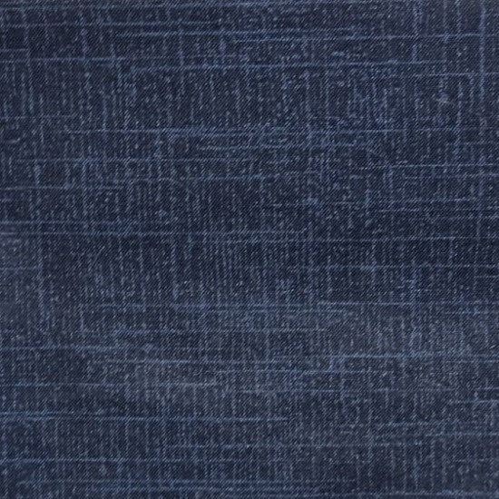 Close-up view of a fabric with a traditional Japanese blue on indigo hatch print.