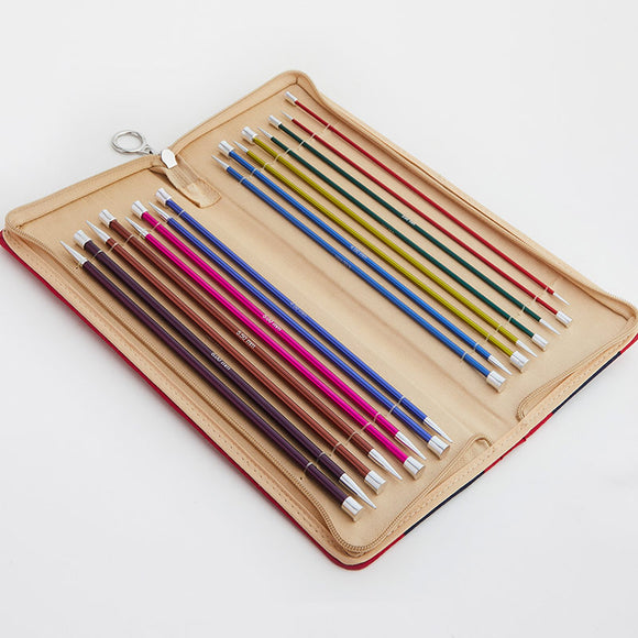 Knitpro - Zing Set of Eight Pairs of 35 cm long Knitting Needles in Case