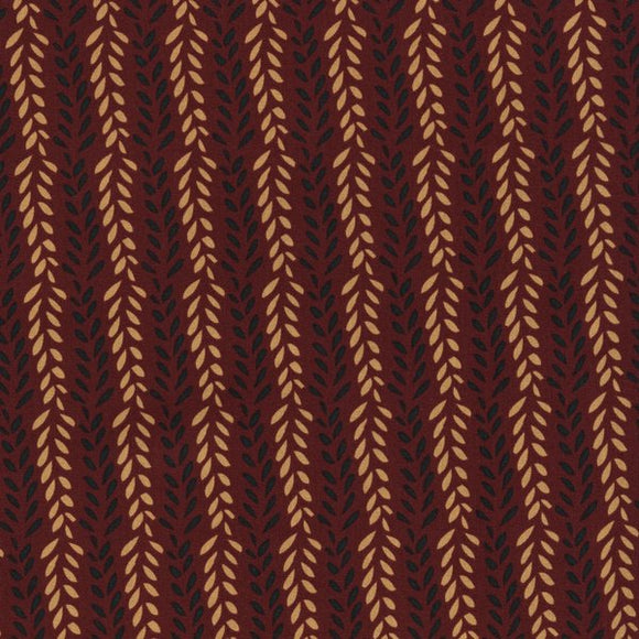 Highlands - Wheat Stalks on dark red background
