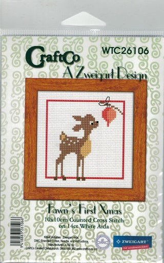 Cross-stitch kit - Fawn's First Christmas