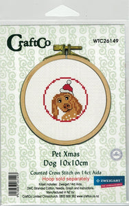CraftCo Cross-stitch kit - Christmas at the Zoo Puppy
