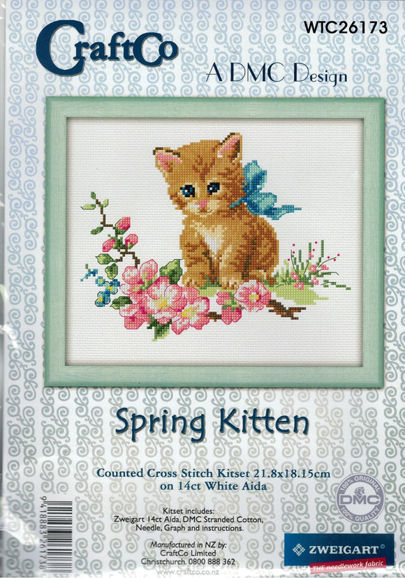 CraftCo Cross Stitch Kit - Spring Kitten