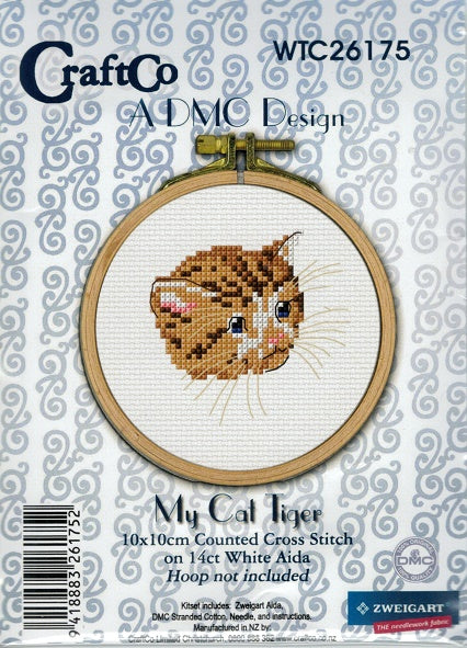 CraftCo Cross Stitch Kit - My Cat Tiger