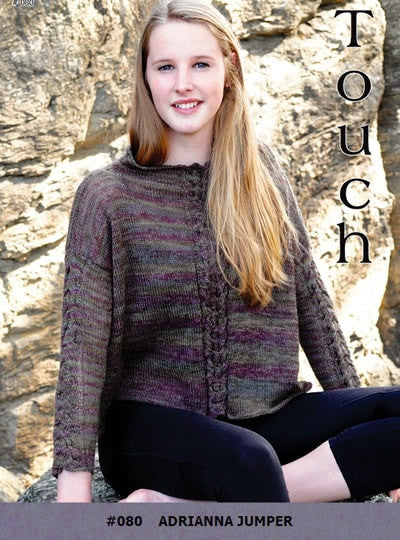 Touch Knitting Pattern 80 - Ladies Adrianna Jumper in 2-ply / Lace-weight