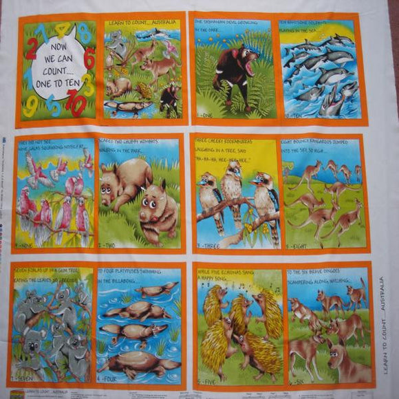 Australian 1-2-3 Learn to Count Fabric Book - Sample for Sale