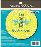 Dimensions Quick Embroidery Kit with Bamboo Hoop - The Bee's Knees (includes hoop!)
