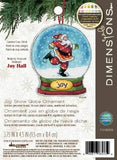 Dimensions Counted Cross Stitch Kit - Joy: Santa Skating in Snow Globe Christmas Ornament