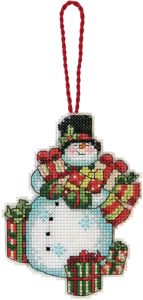 Dimensions Counted Cross Stitch Kit - Snowman Christmas Ornament