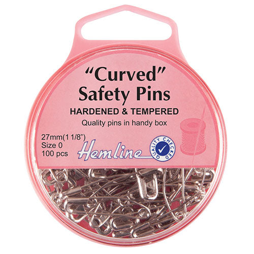 Safety Pins - Curved for Quilters by Hemline