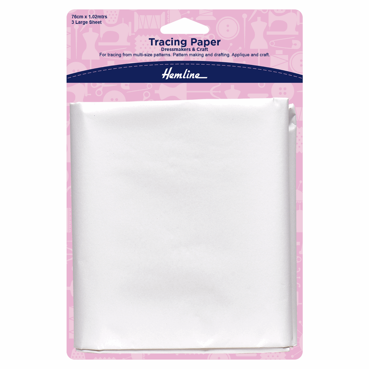 Hemline Dressmaking Tracing Paper - 3 sheets Hemline Dressmaking Tracing Paper - 3 sheets