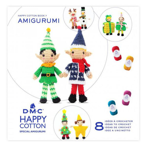 DMC Happy Cotton Pattern Booklet 7 - Amigurumi Eight adorable Christmas Characters