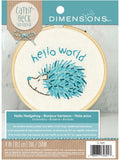Dimensions Embroidery Kit - Hello Hedgehog (includes hoop!)