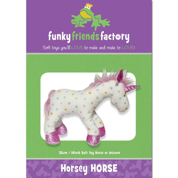 Funky Friends Soft Toy Pattern - Horsey Horse & Unicorn