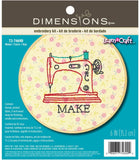 Dimensions Quick Embroidery Kit with Bamboo Hoop - Make (includes hoop!)