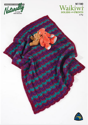 Naturally Knitting Pattern N1180 - Baby Blanket / Throw in 4-ply / Fingering