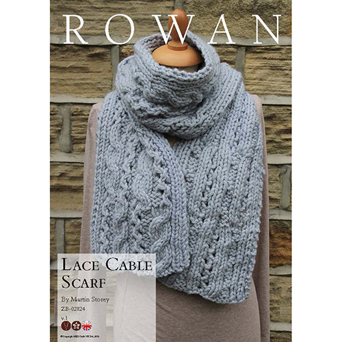 Rowan Knitting Pattern - Lace Cable Scarf by Martin Storey using Rowan Big Wool
