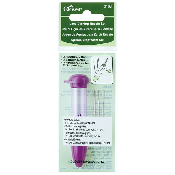 Clover C3168 - Lace Darning Needle Set - Includes handy carrying case