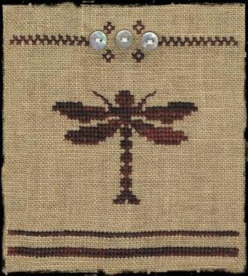 Cross-stitch kit - Dragonfly pin cushion