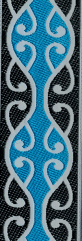 Maori Print Braid - in red or blue, 28mm wide