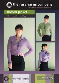 Rare Yarns Knitting Pattern - Rotoiti Jacket in 10-ply / Worsted-weight
