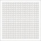 Daruma - Pre-printed Sashiko Fabric in Triangular Roof House design on White Background