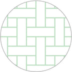 Daruma - Pre-printed Sashiko Fabric in Basket design on White Background
