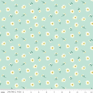 Liberty of London London Parks Collection - Dulwich Daisy in Aqua for Pastels