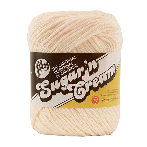 Lily Sugar 'n Cream Solids - 100% Cotton - 10-ply / Worsted Weight in Soft Ecru