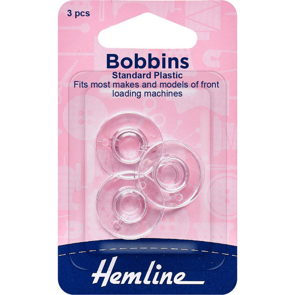 Hemline Bobbins - Standard size, Plastic