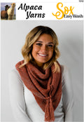 Alpaca Yarns Knitting Pattern 1312 - Easy Triangle Scarf in 4-Ply / Fingering
