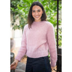 Crucci Knitting Pattern 2401 - Ladies Top-Down Pullover with long or short sleeves in 12-ply / Aran