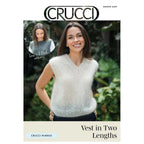 Crucci Knitting Pattern 2409 - Ladies Mohair Vest in 12-ply / Aran