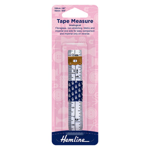 Hemline Measuring Tape for Sewing & Crafts - Sizes in Metric & Imperial / Inches