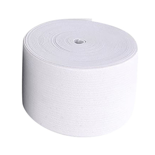 Roll of white elastic on a white background