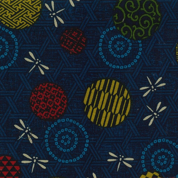 Appi - Traditional Dragonfly print on Indigo with a Modern Twist