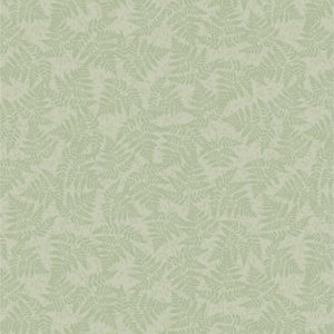 Forest Wonder - New Zealand Ferns in Medium Sage on Light Sage Background