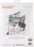 Dimensions Counted Cross Stitch Kit - Floral Crown Cat