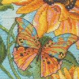 Dimensions Gold Collection Petites Counted Cross Stitch Kit - Sunflower Garden with Butterfly