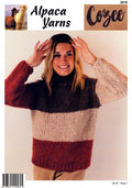 Alpaca Yarns Knitting Pattern 2916 - Ladies Colour-Block Pullover in Super Chunky