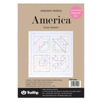 Sashiko World America Flower Baskets pre-printed fabric panel packaging