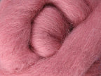Closeup of New Zealand unspun fibre in colour Marshmallow