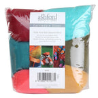 Picture of a sampler pack of New Zealand unspun fibre with a theme of Aztec Colours