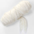 Picture of a batt of New Zealand Merino and Silk unspun fibre dyed in multi-colour vanilla off-whites