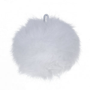 Pom-poms - White Angora 80mm