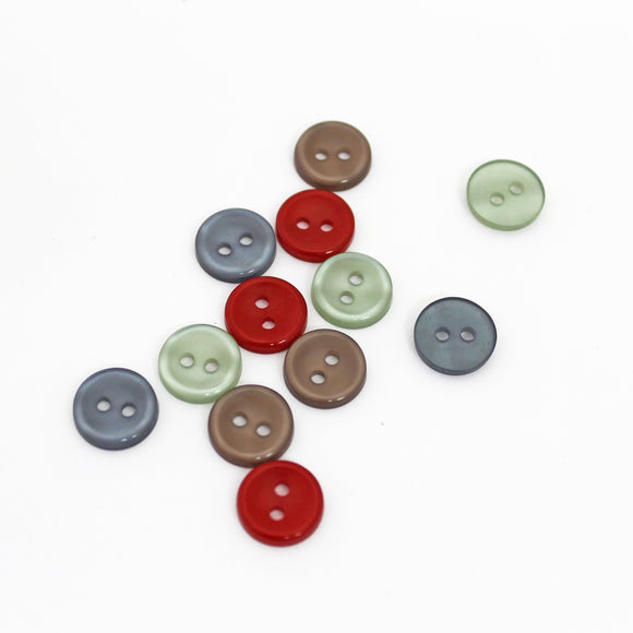 Abbey Buttons - Polyester, 2-holes, 10 mm across
