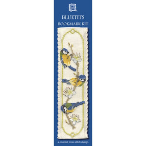British Textile Heritage Cross-stitch Bookmark kit - Bluetits