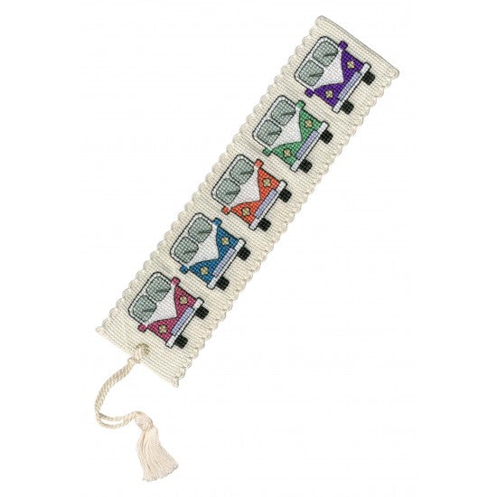 British Textile Heritage Cross-stitch Bookmark kit - Campervans