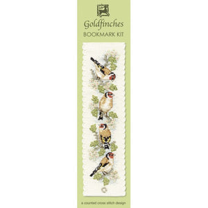 British Textile Heritage Cross-stitch Bookmark kit - Goldfinches