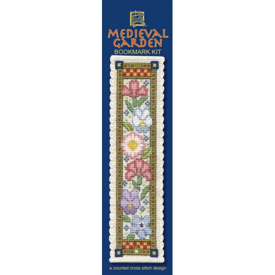 British Textile Heritage Cross-stitch Bookmark kit - Medieval Garden