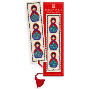 British Textile Heritage Cross-stitch Bookmark kit - Russian Doll